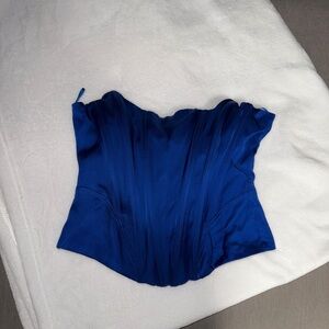 Zara Elegant Blue Corset Top